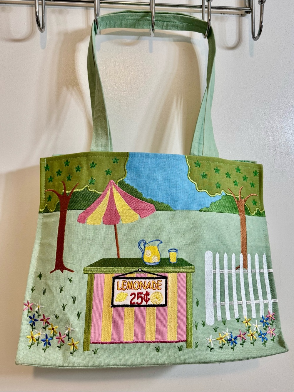 Embroidered Canvas Tote Bag
